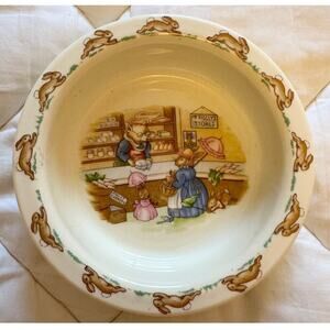 Vintage RARE 1936 Royal Doulton Bunnykins Bowl Keepsake Fairytale